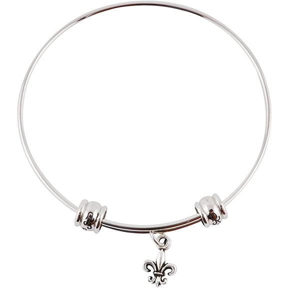 Small Fleur de Lis Bracelet Bangle Gift Gifts for Mom Dad Teens Jewelry Jewlry Charm Mom Accessories Stuff Gift for Men Women Decor Fluer de Lis Fleur di Lis