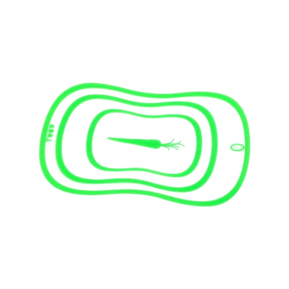 Small Flexible Plastic Cutting Board Green Single for Kitchen Prep