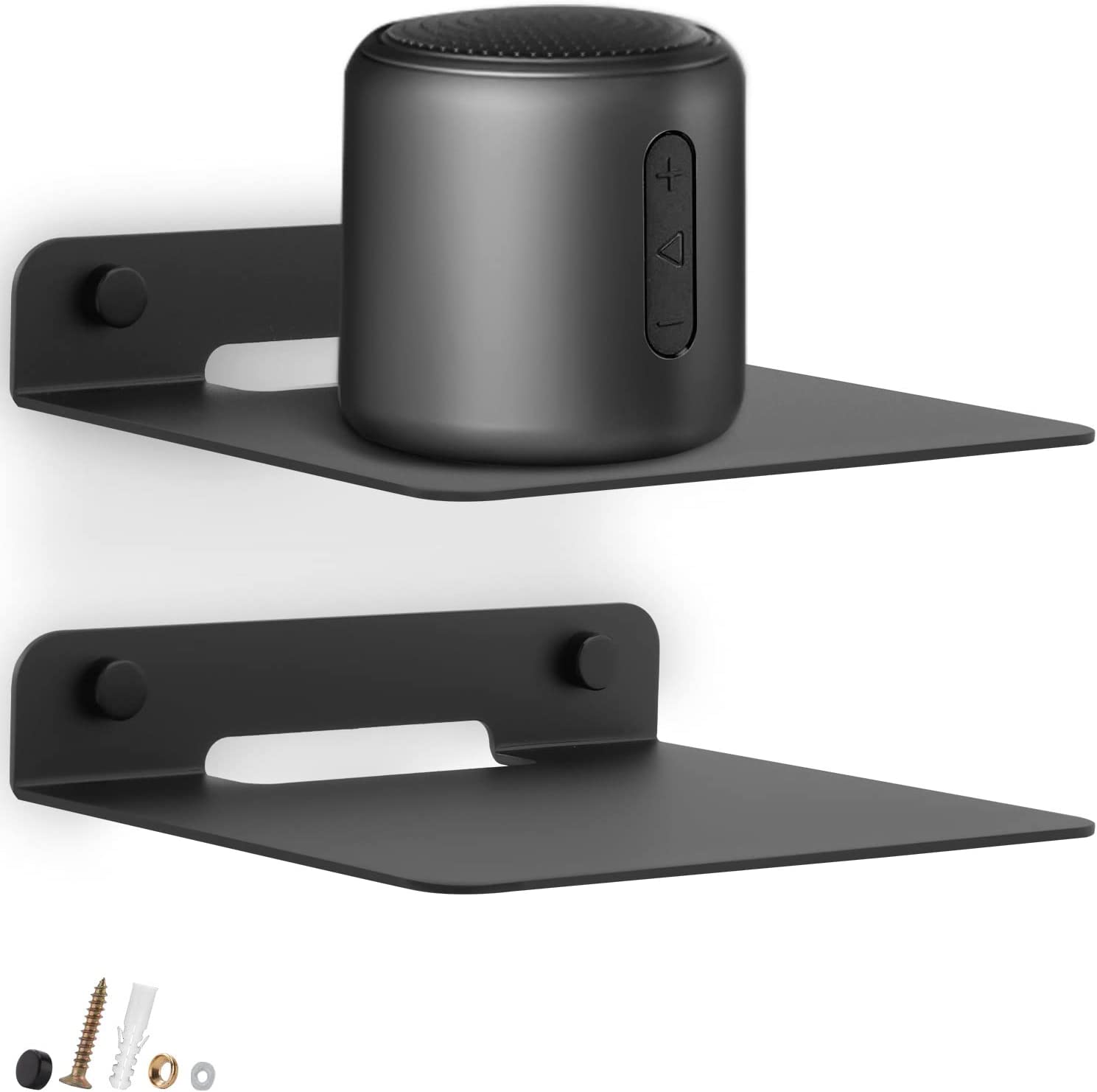 Small Floating Shelf Speaker Shelf, 6 inch Small Wall Shelf Metal