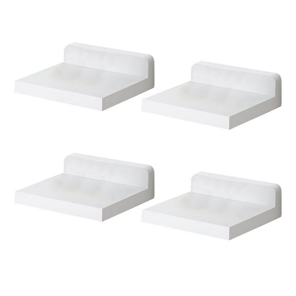 Small Floating Shelves, 5.1 Mini Display Shelf for Wall Decor and Storage Set of 4, Wooden Wall Shelves for Bedroom Bathroom Kitchen Living Room Office