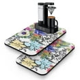 thumbnail image 1 of Small Floral Coffee Bar Mat, Absorbent Vintage Dish Drying Pad, Botanical Kitchen Counter Protector, 1 of 6