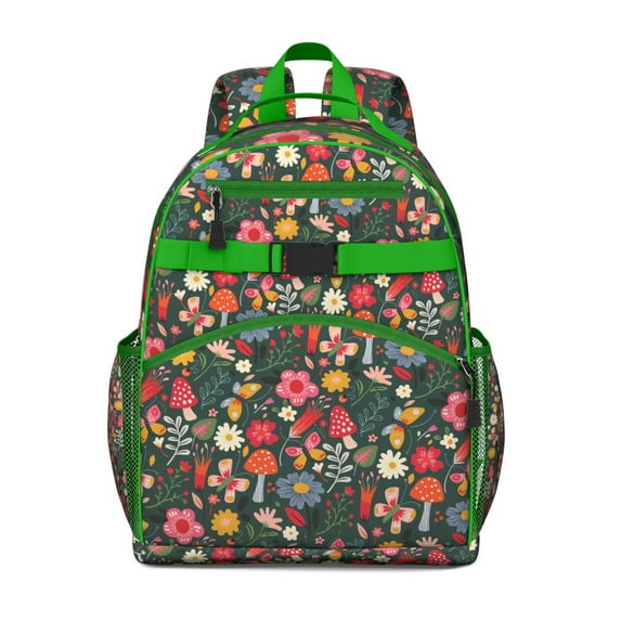 Small Floral Pattern Lightweight Backpack for Commuters