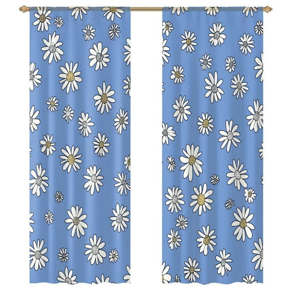 Small Floral Pattern Sheer Voile Curtain Window Tulle Curtains For Living Room Bedroom Modern Curtain