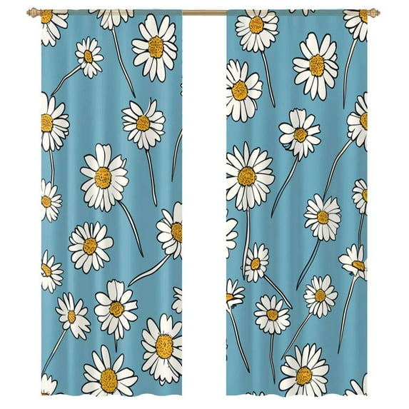 Small Floral Pattern Tulle Curtains For Living Room Chiffon Sheer Voile Kitchen Bedroom Curtain Drapes