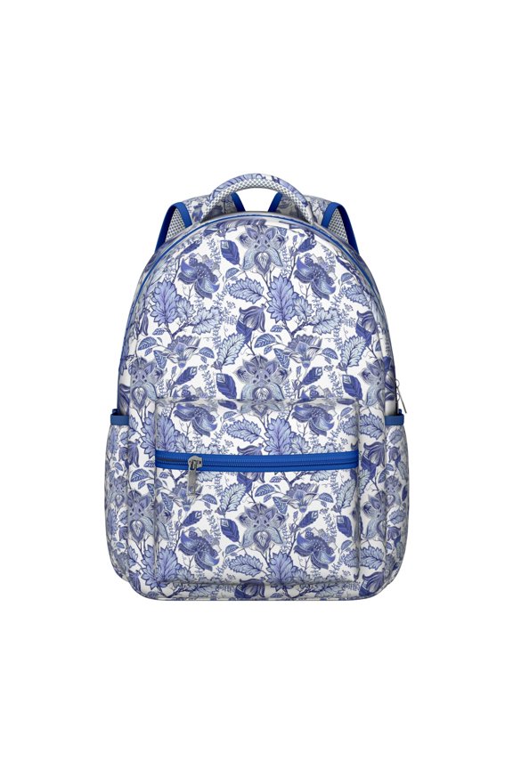 Small Floral Print Students Backpack Lightweight and Multifunctional School Bag with Romantic Rose and Peony Pattern, Ideal for Gym, Camping, and Daily Use