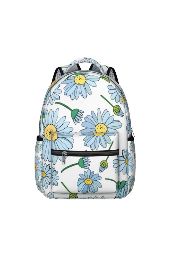 Small Floral Print Students’s Backpack Multifunctional School Bag with Bright Tropical Flower Design, Perfect for Travel, Gym, and Outdoor Adventures