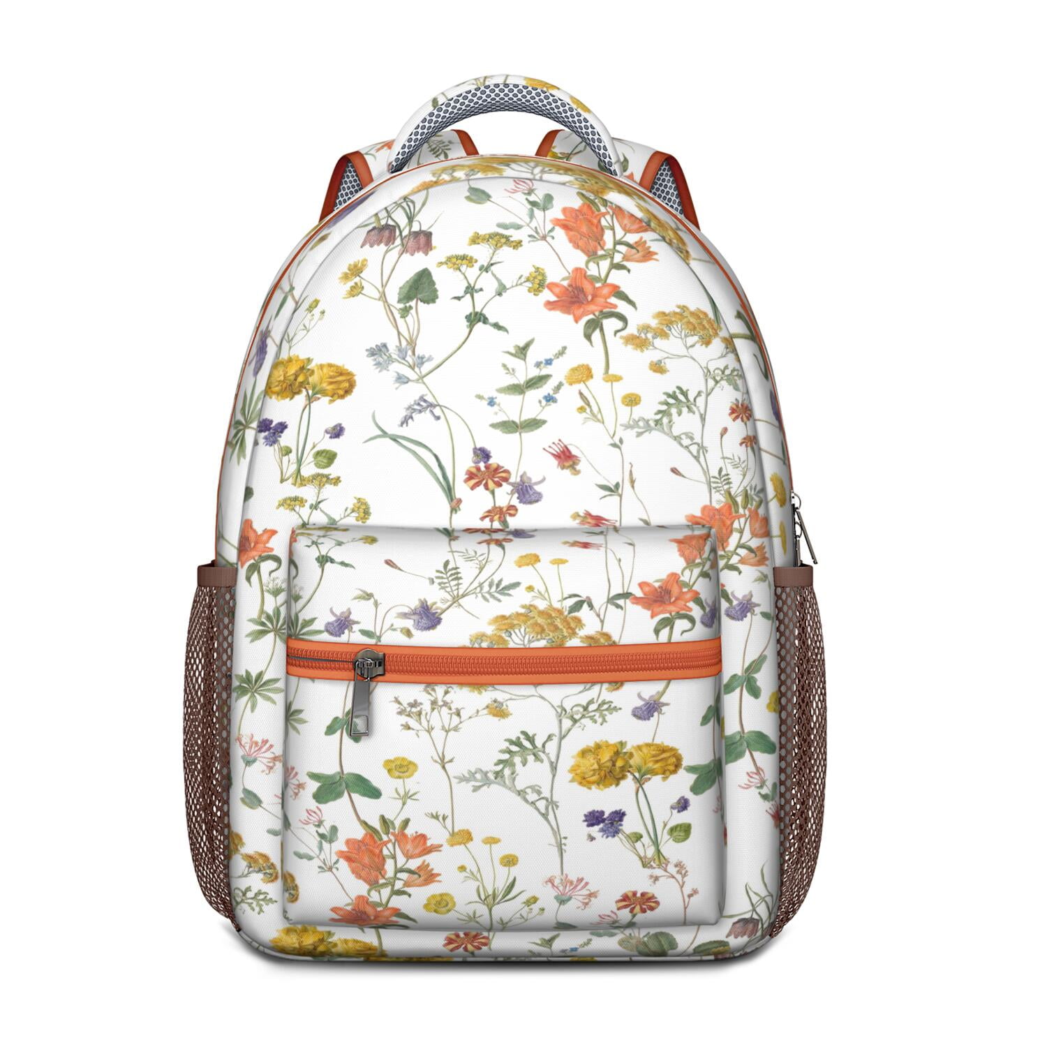 Small Floral Retro Backpack for Teens - Waterproof Ergonomic Student ...