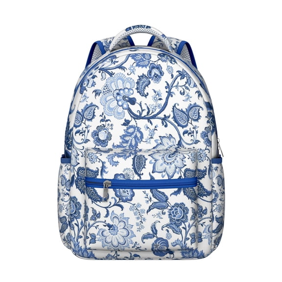 Small Floral Students’s Backpack Lightweight and Wear-Resistant School Backpack with Romantic Rose and Peony Design, Ideal for Sports and Outdoor Activities