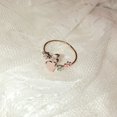 thumbnail image 1 of Small Flower Moon Ring With Heart Crystal Flower for Index Finger Women Jewelry Elegant Everyday Jewelry Gifts, 1 of 8