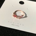 thumbnail image 1 of Small Flower Moon Ring With Heart Crystal Flower for Index Finger Women Jewelry Elegant Everyday Jewelry Gifts, 1 of 8