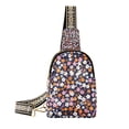 thumbnail image 1 of Small Flowers Crossbody Bags Backpack Chest Bag Shoulder Bag Waist Bag for Outdoor Travel Hiking Fitness Cycling, 1 of 7
