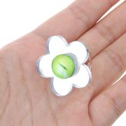Small Flowers Rings Glass Eye Stone Floral Open Rings Adjustable Wrap Finger Bands Jewelry Womens Party Accessory