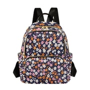 Small Flowers Travel Laptop Backpack Casual Daypack Lightweight Bookbag Compartment for Business