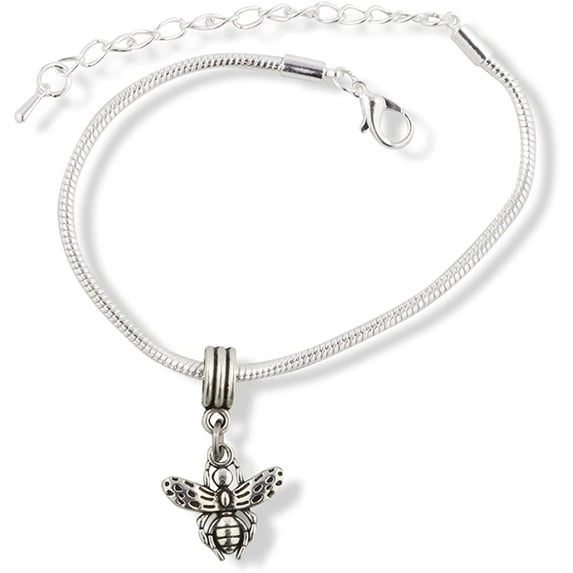 Small Fly Insect Bug Snake Chain Charm Bracelet