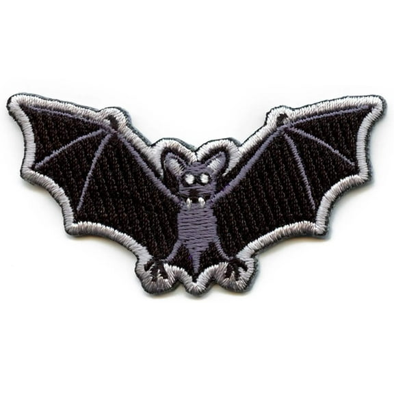 Small Flying Bat Patch Embroidered Iron On