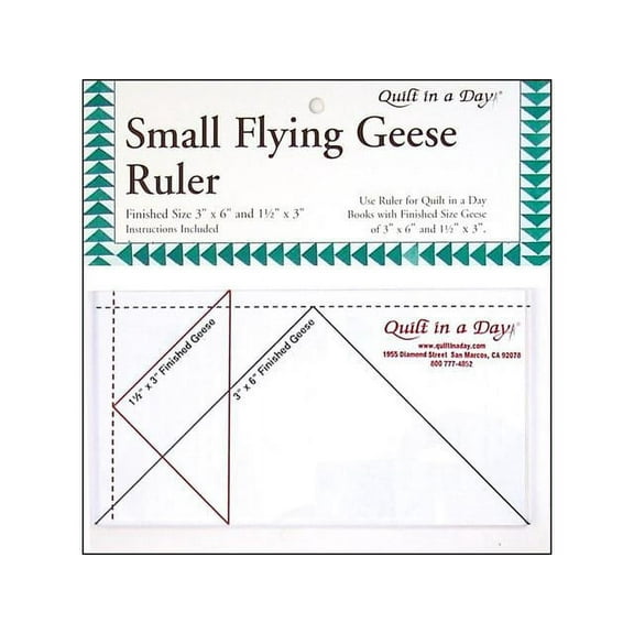 Small Flying Geese Ruler 3 X 6 by Quilt in a Day