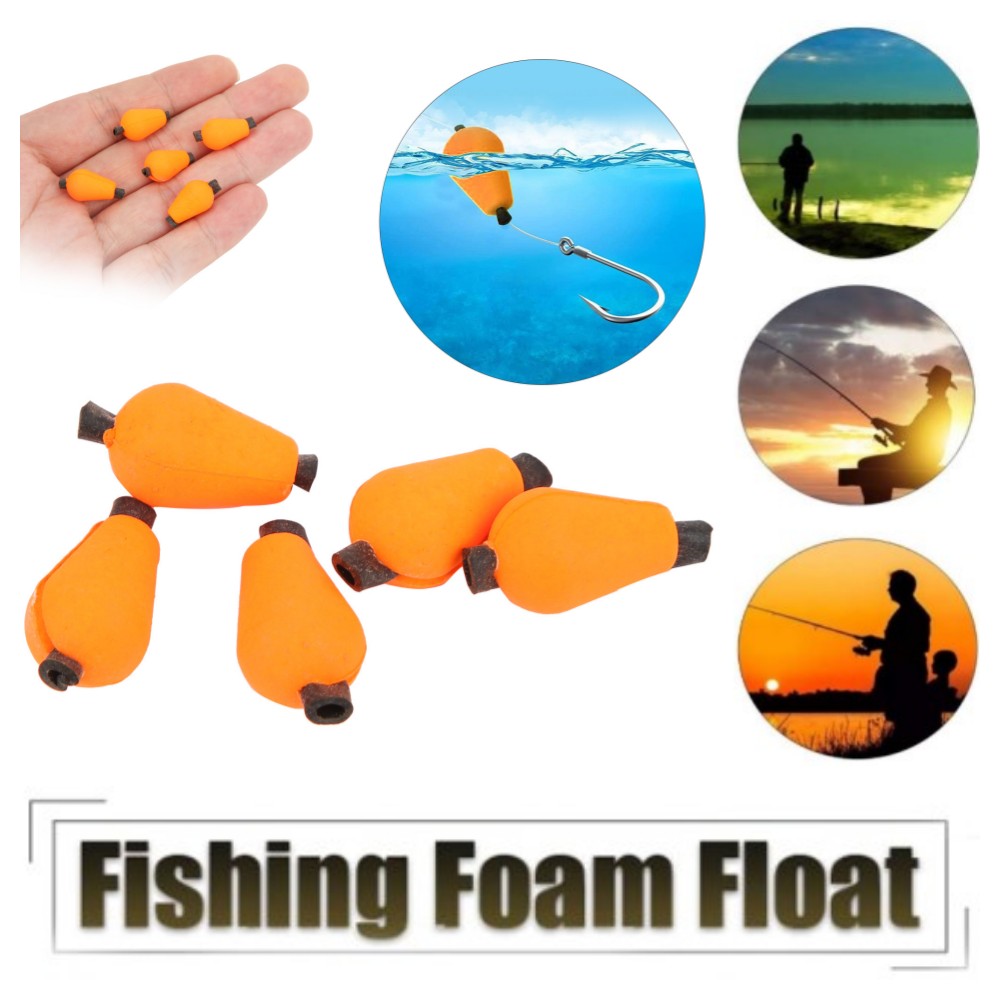 Small Foam Fishing Floats 5pcs Foam Fishing Bobbers Water Drop Fish
