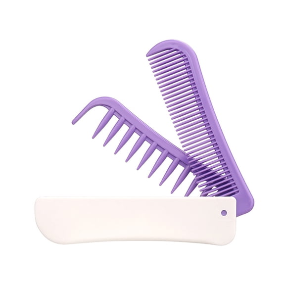 Small Foldable Comb Wide Tooth Designs Easy to Carry Hair Styling Brush Casual Comb for Office Travel Outdoor Activities