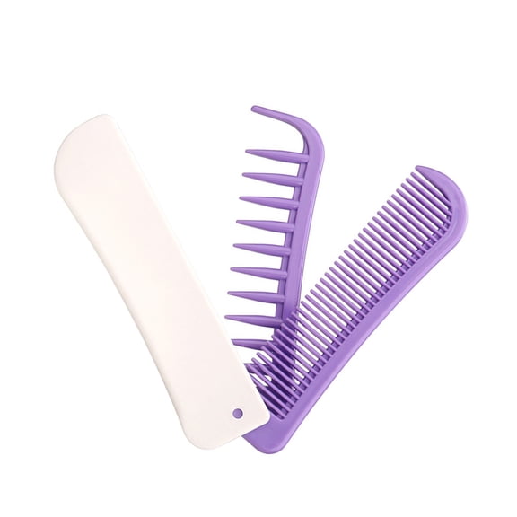 Small Foldable Comb Wide Tooth Designs Easy to Carry Hair Styling Brush Casual Comb for Travel Outdoor Activities