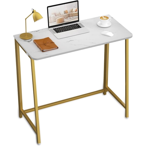 Small Foldable Computer Desk Writing Study Desk Easy Assembly Space-Saving Foldable Laptop Table Writing Workstation for Home Office