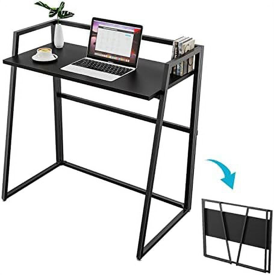 Small Folding Desk No Assembly Required, 33" Study Desks Fold up Desk