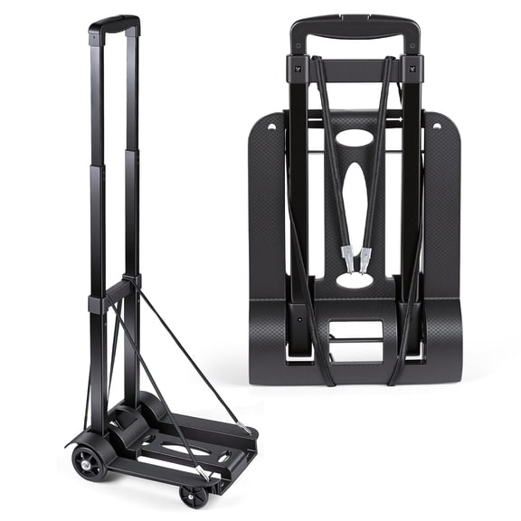 Small Folding Hand Truck Dolly with 2 Wheels Foldable Luggage Cart Portable Travel Moving Cart