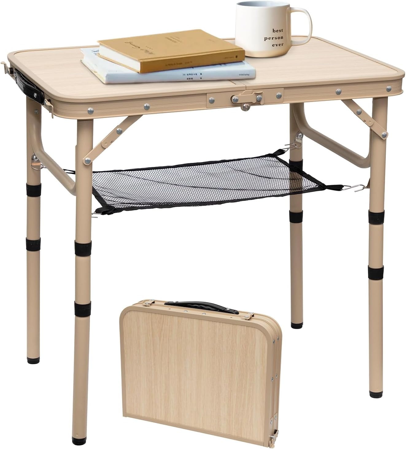 Small Folding Table 2FT Lightweight Portable Aluminum Camping Table for ...