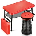 Small Folding Table and Stool Set, Camp Table, Beach Table, Height