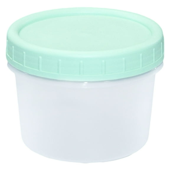 Small Food Storage Containers, Airtight Plastic Jars Reusable Meal Prep Containers 8×6.5cm 1 Piece, Green 7oz Food Jar for Kitchen & Travel Use