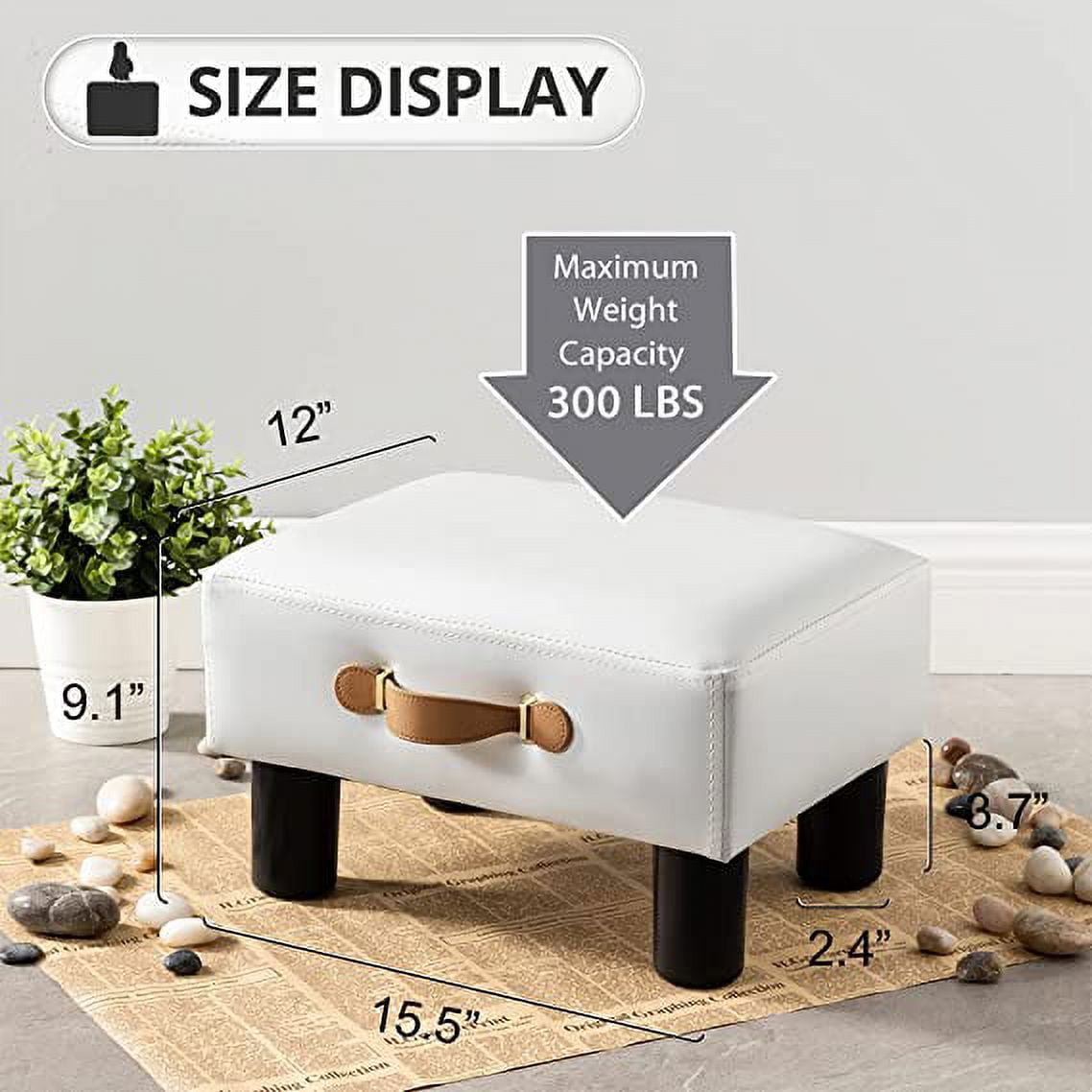 https://i5.walmartimages.com/seo/Small-Foot-Stool-Handle-White-PU-Leather-Short-Rest-Rectangle-Storage-Stools-Ottoman-Plastic-Legs-Padded-Footstool-Step-Living-Room-Office-Patio_af2b0c2e-0fd7-4dab-b4d0-d3a14e0f5592.7b6ab997a86536fd1ffb6bacf0062601.jpeg