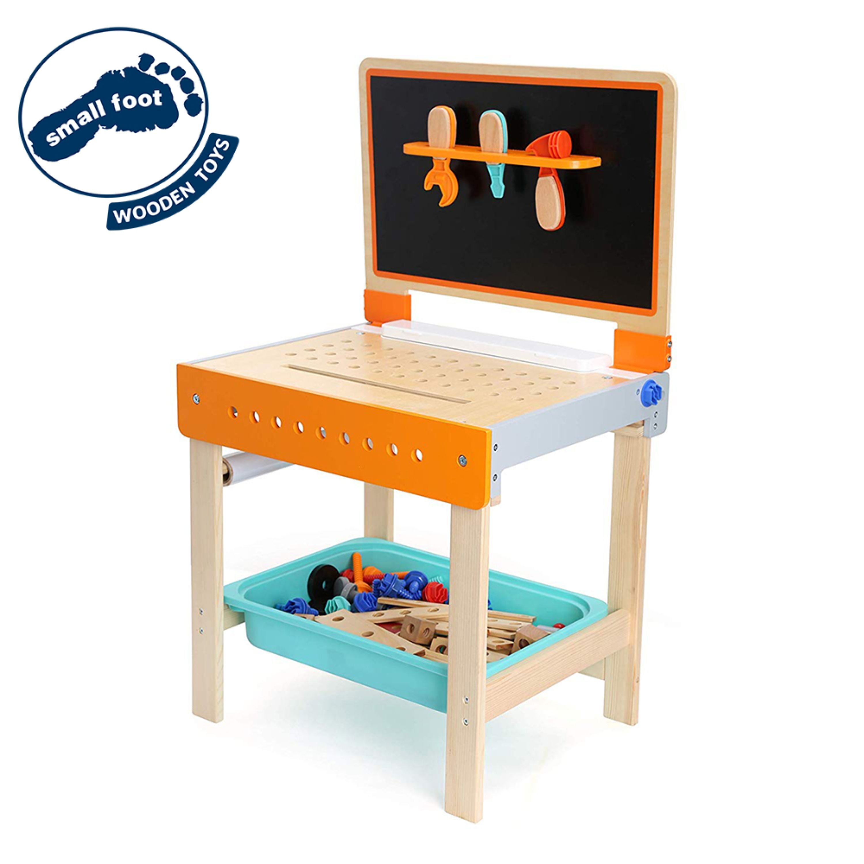 Small Foot Wooden Toys 2 In 1 Children´S Workbench With Drawing Table Playset