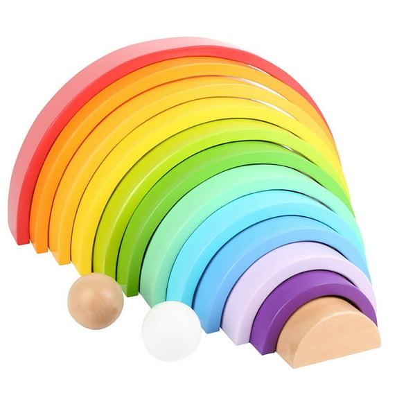 Small Foot Wooden Toys XL Wooden Rainbow Playset Designed For Children Ages 12+ Months