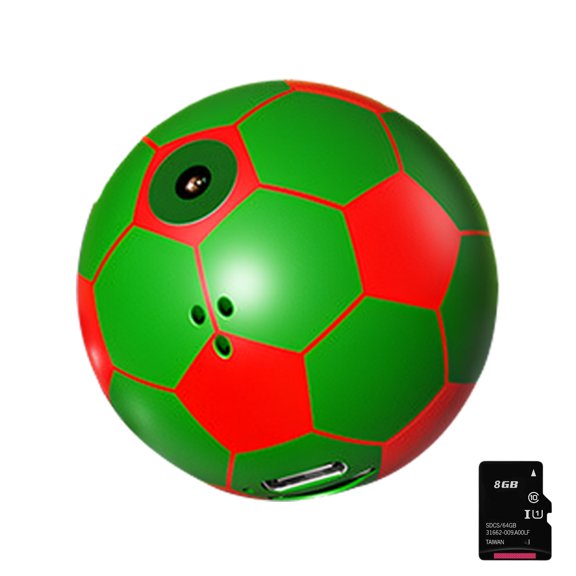Small Football Shaped 1080P Video Camera 1200w With Memory Card Portable For Students And Travel