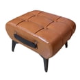 thumbnail image 1 of Small Footstool Ottoman - Stylish and Functional Modern Faux Leather Footrest for Extra Seating in Living Room, Entryway, or Office, 1 of 10