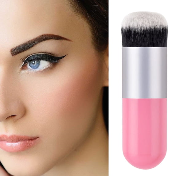 Small Foundation Brush - Versatile Powder Brush with Handle for Makeup Application