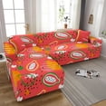 thumbnail image 1 of Small Fresh Fruit Peach Printed Sofa Cover Full Package Elastic rative Cover Multi Person Combination Sofa Universal, 1 of 5
