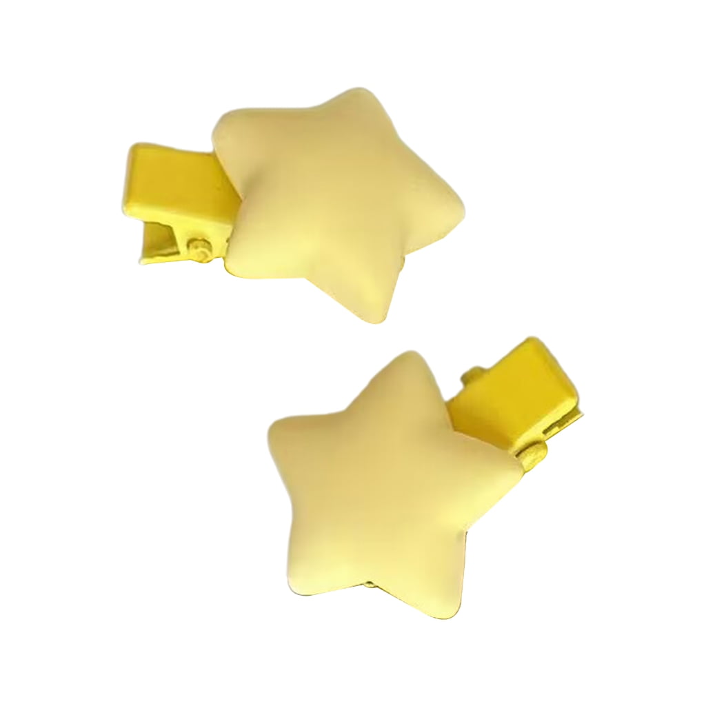 SmallFresh Hair Clip for Hot Girls Yellow Star Shape Hair Barrettes