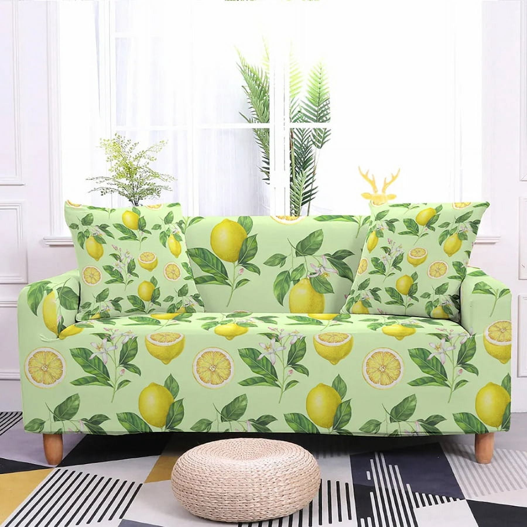 Small Fresh Lemon Fruit Sofa Cover Fully Packaged Elastic Dustproof and