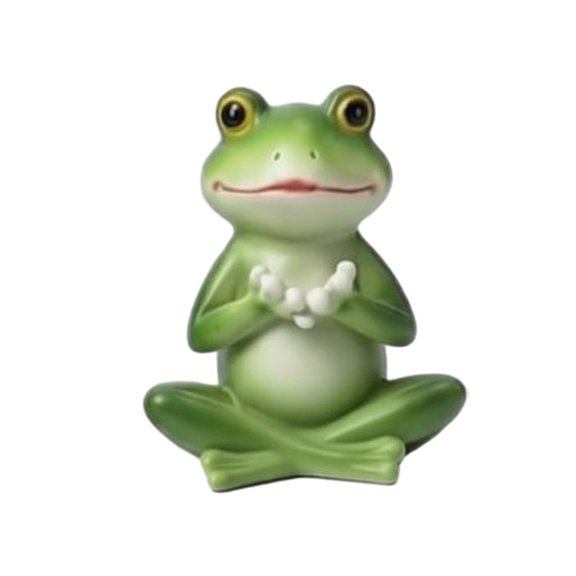 Small Frog Statue Miniature Garden Frog Ornament Resin Cute Frog Figurine for Indoor Outdoor Tabletop Planter Fairy Garden