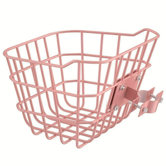 Small Front Scooter Basket – 2 Gallons, Rust-Resistant, with Fixed Holder for Bicycles