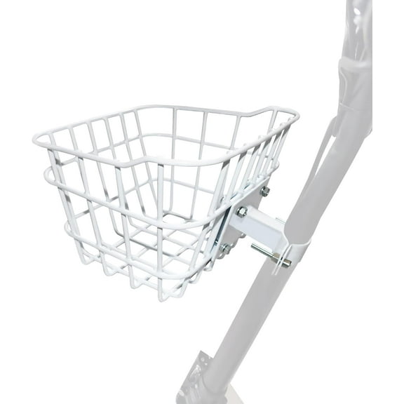 Small Front Scooter Basket – 2 Gallons, Rust-Resistant, with Fixed Holder for Bicycles