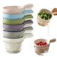 thumbnail image 1 of Small Fruit Colander,Dual Layer Draining Basket with Handle,Mini Berry and Tomato Washer,Vegetable Washing Bowl with Strainer,Kitchen Rinser Container for Fruits,Portable Strainer Bowl, 1 of 9