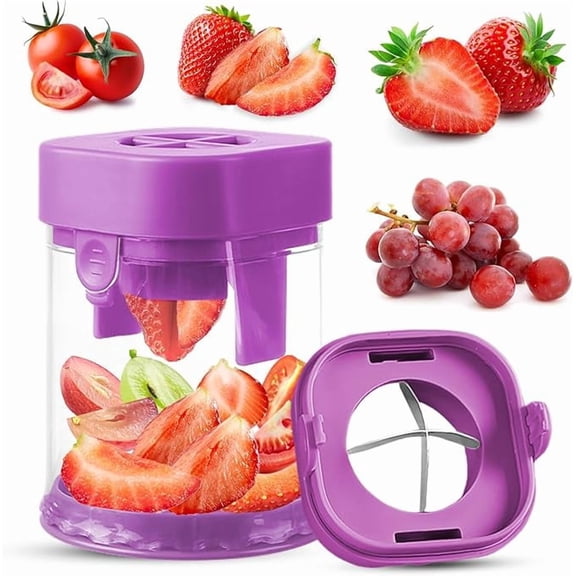 Small Fruit Cutter, Creative Strawberry & Grape Slicer, Quickly Making Fruit Vegetable Salad