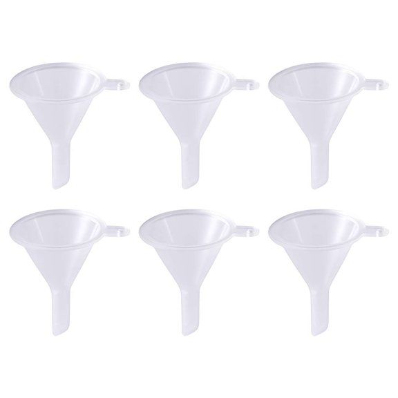 Small Funnel,Perfume Liquids Oil Filling,Mini Clear Plastic Funnel for Bottling Cosmetics,Tiny Narrow Neck Funnel,Reusable Mini Essential Powder Bottles Funnel,Filling Oils for Funnel Kitchen NCRS