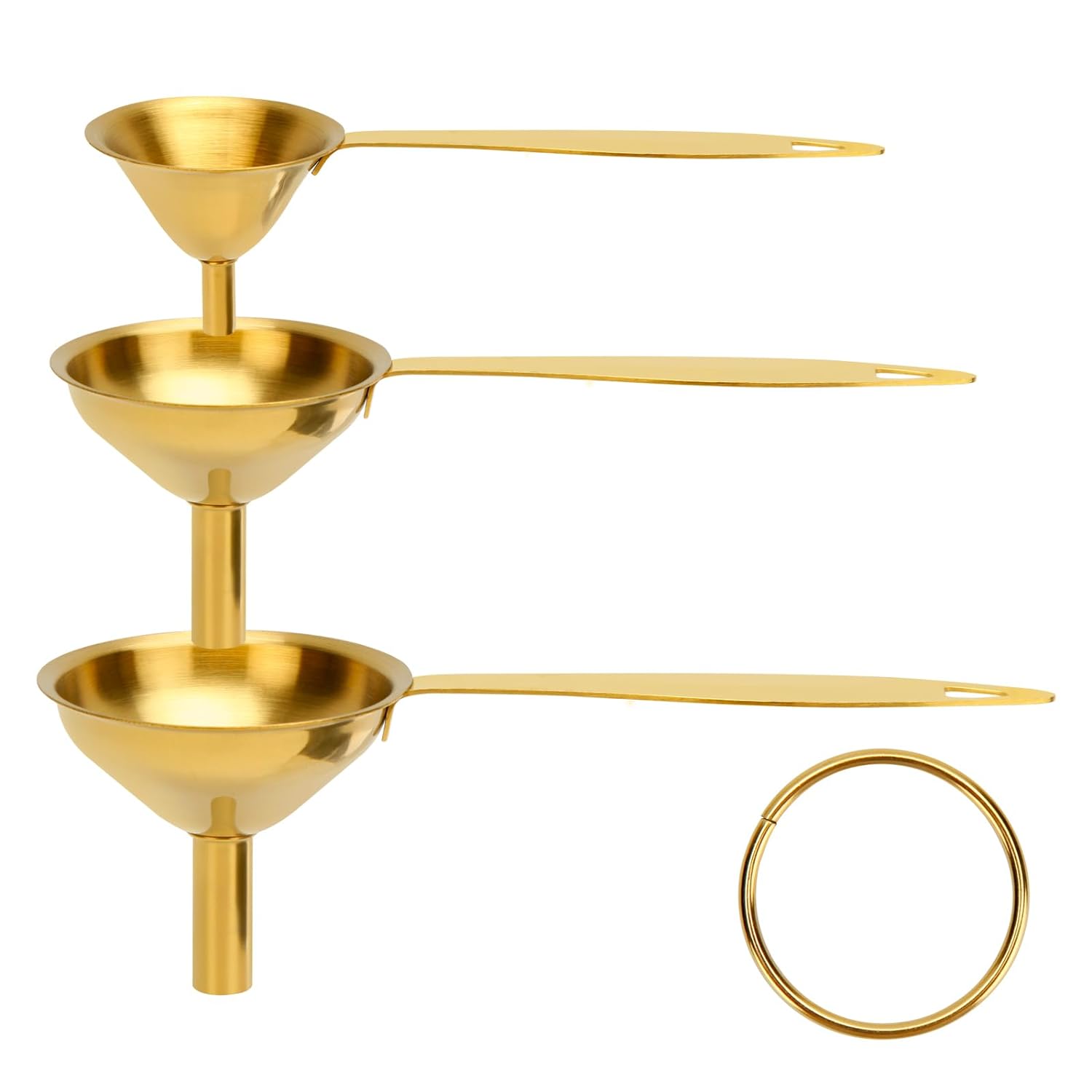 Small Funnels for Filling Bottles, Upgrade Long Handle Design Stainless