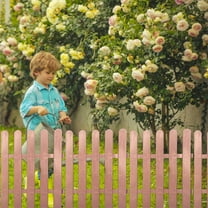 Small Garden Fence, Plastic Picket Fence, Lawn Border Edging, Flower Bed Divider, Outdoor Yard Decoration, Easy Assembly, Weatherproof, Landscape Design