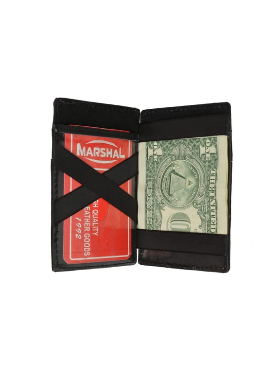 Small Genuine Leather Mens Magic Card Holder Wallet 1420 (C)