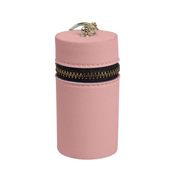 Small Gift Bags Cylindrical Solid Color Portable Key Change Earphone Bag Mens Zipper Wallet for Coins Lipstick Keys