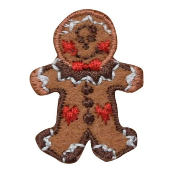 Small Gingerbread Man - Christmas - Iron on Applique/Embroidered Patch