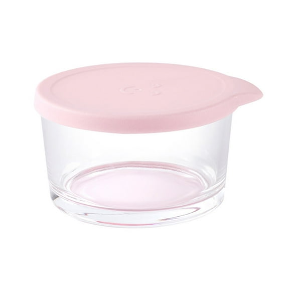 Small Glass Food Storage Container with Lid - Leakproof Microwaveable Mini Bowl for Snacks, Dips, and Office Lunches